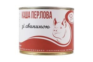 Каша Перлова зі свининою з/б 525г